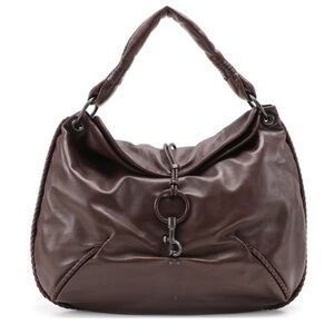 Bottega Veneta Brown Lambskin Leather Hobo Bag